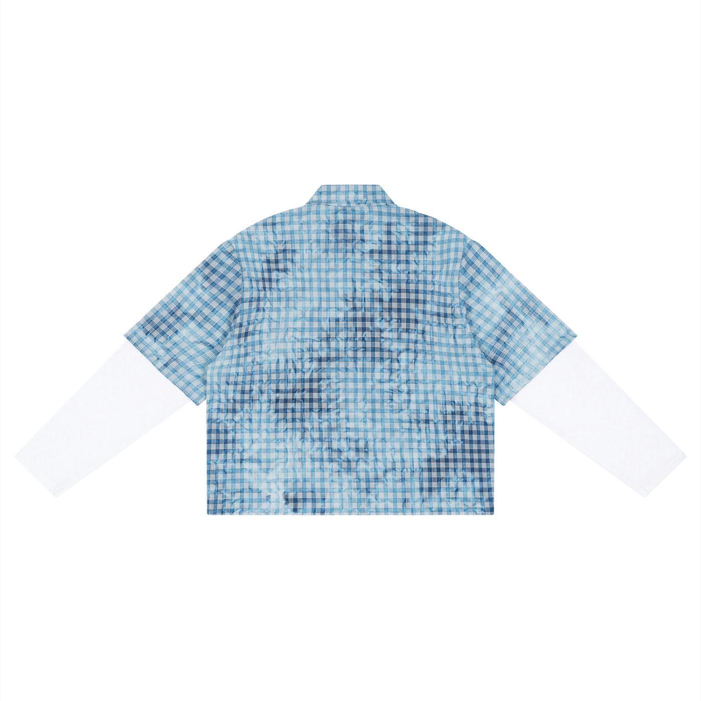 Unisex Vintage Wash Plaid Short Sleeve Shirt