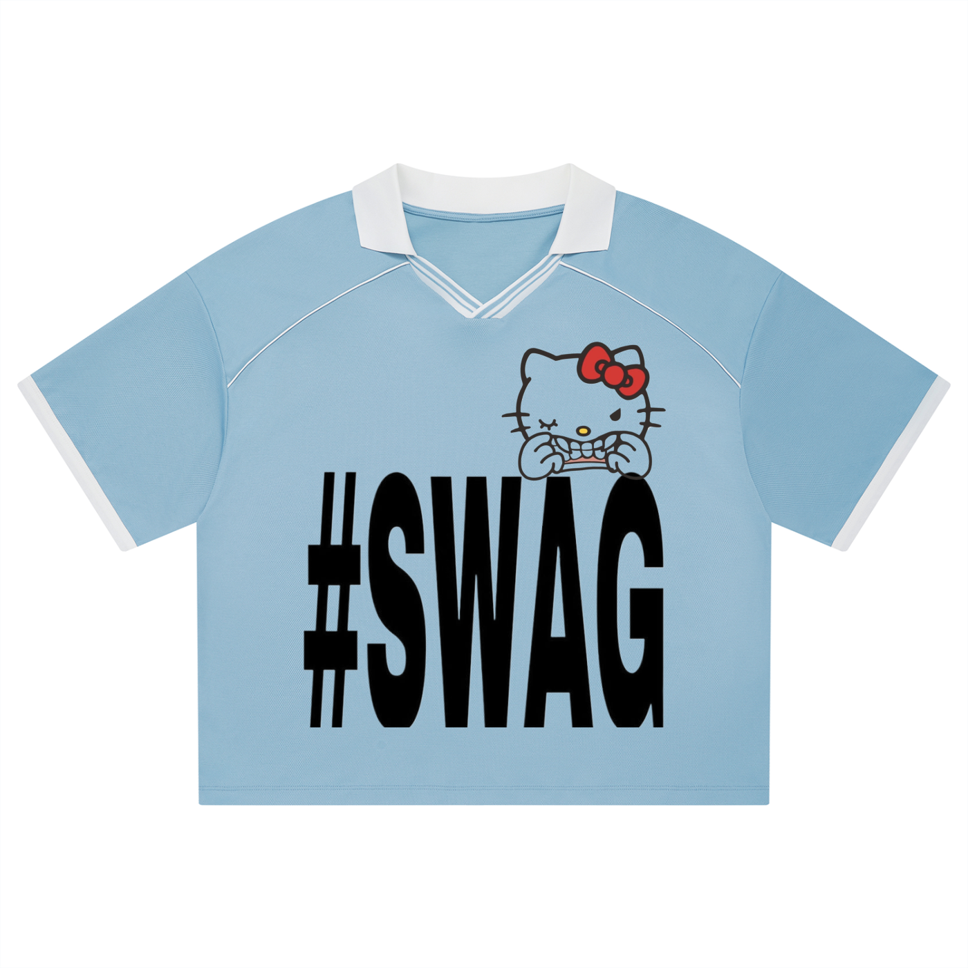 Unisex Collared Piping Boxy Soccer Jersey