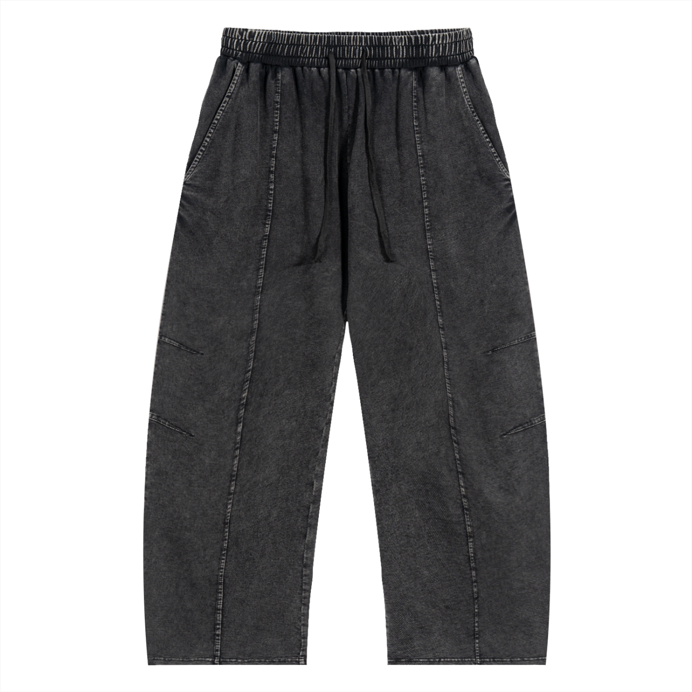 Snow Wash Drawstring Cotton Pants, SunStitch Coded