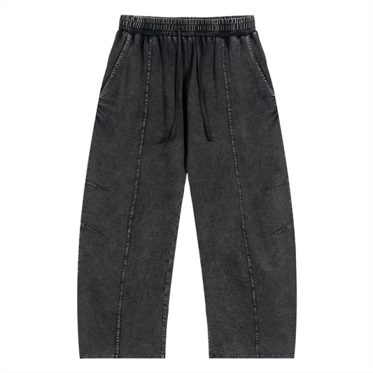 Snow Wash Drawstring Cotton Pants, SunStitch Coded